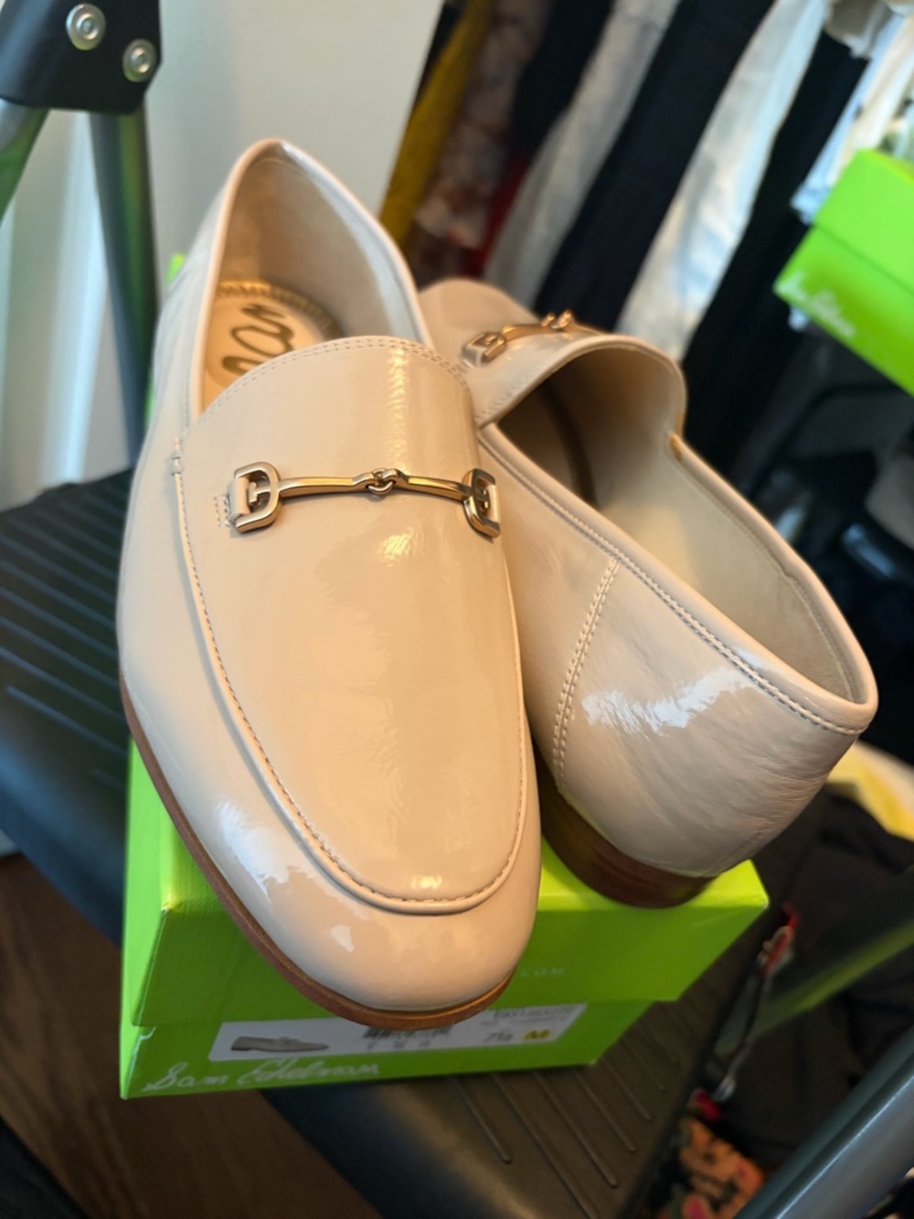 Sam Edelman Nude Patent Leather Lorraine Loafers- Flexible on Price!
